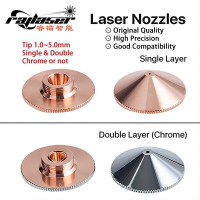 Crom/cobre de doble capa única de fibra láser Precitec Raytools Peso de la boquilla KG 0,15 KG
