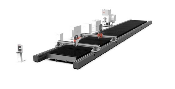 Máquina de corte por láser de fibra de metal de gran tamaño Sin deformación Configuración de tipo de pórtico