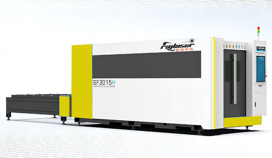 Máquina de corte láser de fibra de metal de chapa económica de 3000w con cubierta completamente cerrada