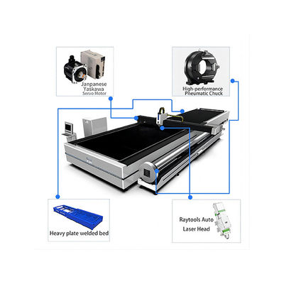 Máquina de corte de fibra de aluminio con cortador rotativo de tubo de metal cortado con láser de bajo mantenimiento